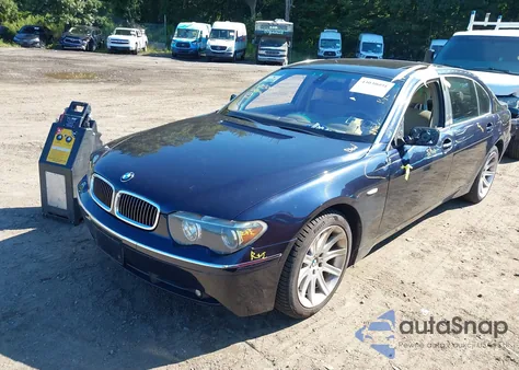 2004 BMW 745Li z USA, uszkodzony, nr VIN WBAGN63564DS54706